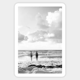 Seascape Horizon in BW Sticker